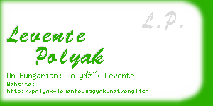 levente polyak business card